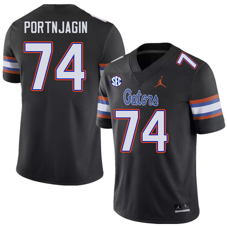 Men #74 Noel Portnjagin Florida Gators College Football Jerseys Stitched-Black
